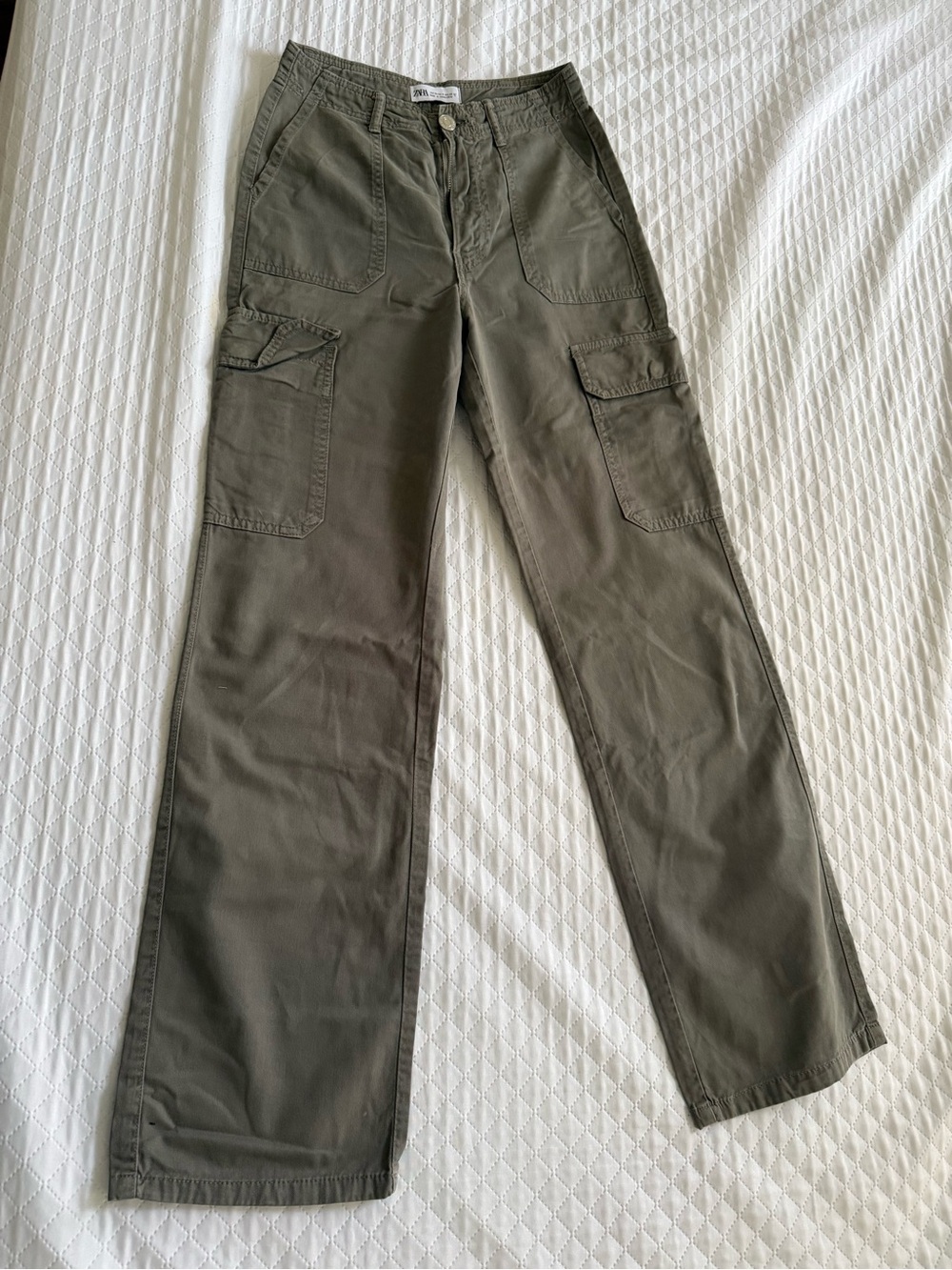 Zara Olive Green Cargo Pants